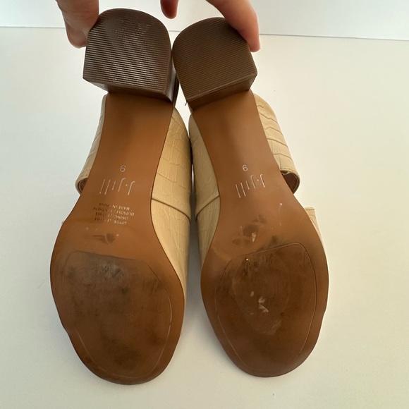J. Jill Maelynn Block-Heel Mules in Neutral Croc Size 9 - Picture 5 of 6